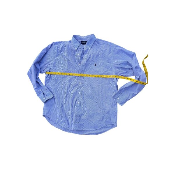 Ralph Lauren Mens XL Blake Blue Pinstripe Button-Down Shirt 100% Cotton - Picture 5 of 5